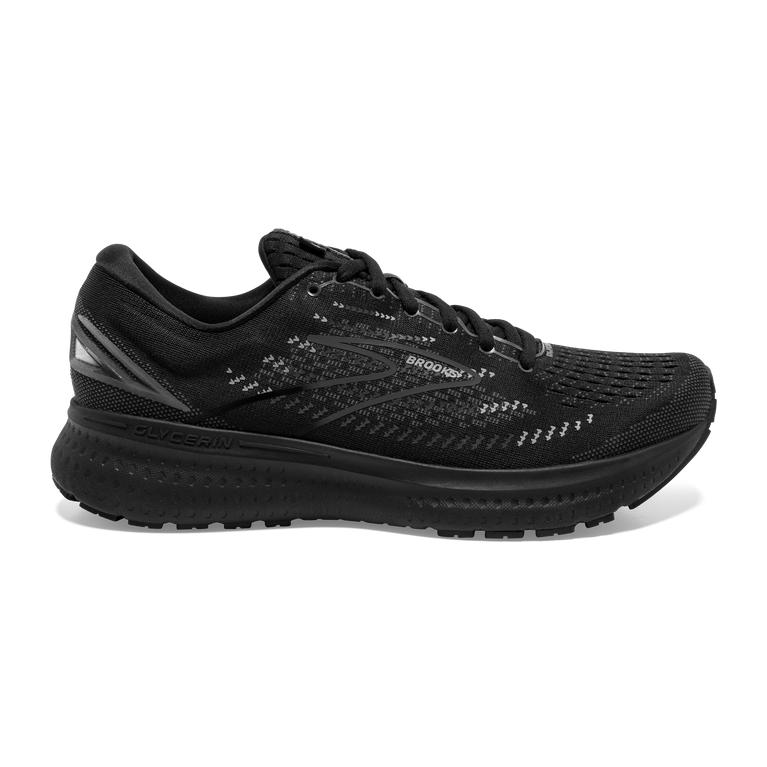 Brooks Glycerin 19 - Mens Road Running Shoes - Black/Ebony/Grey/Charcoal (97324MBHW)